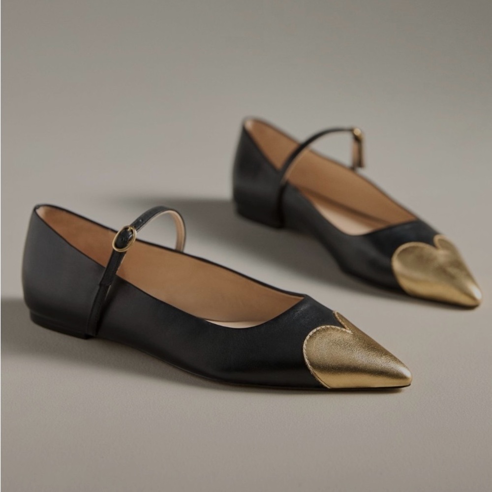 Maeve Heart Toe Mary Jane Flats